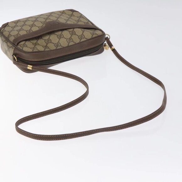 GUCCI GG Supreme Shoulder Bag PVC Beige Gold Auth - Picture 3 of 15